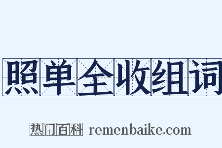 照单全收组词是什么意思的图片